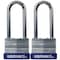 Brinks Keyed Alike Padlock, Laminated Steel, 40mm, High Security, 2PK 172-42201 - alternate 2